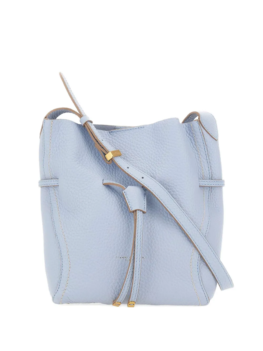 GIANNI CHIARINI Sienna contrast-stitching adjustable shoulder bag - Blu