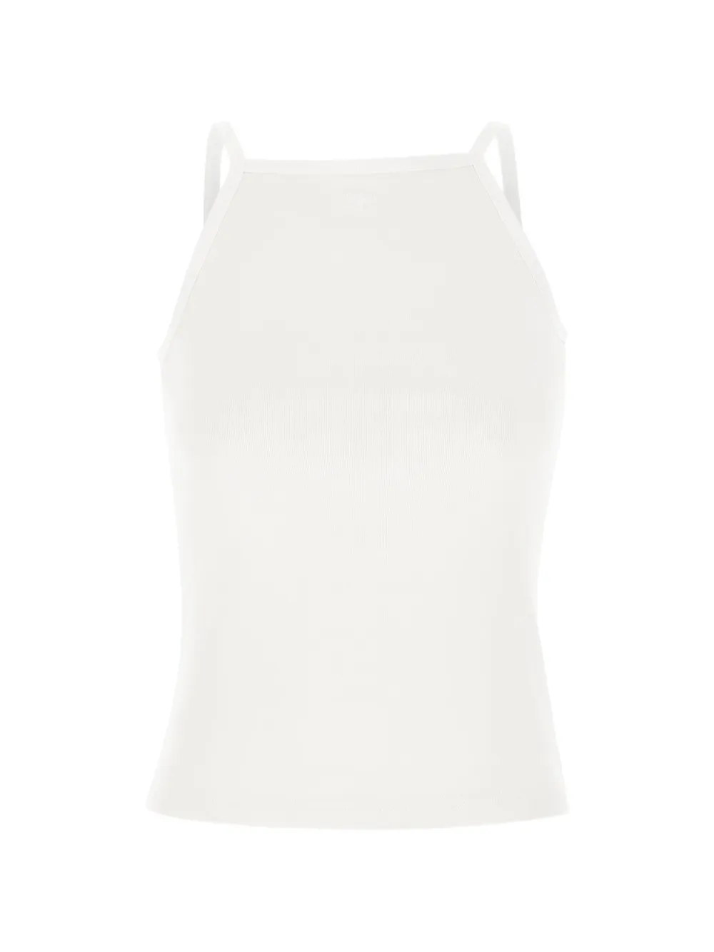 Courrèges logo-embroidered tank top - Bianco