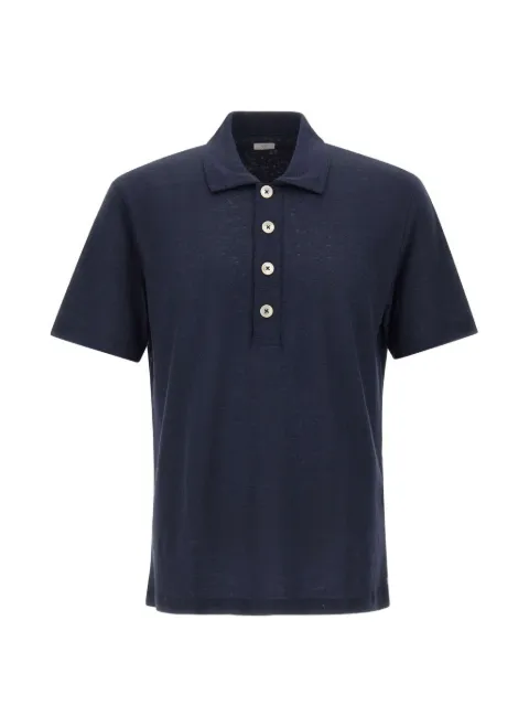 Eleventy buttoned short-sleeve polo shirt