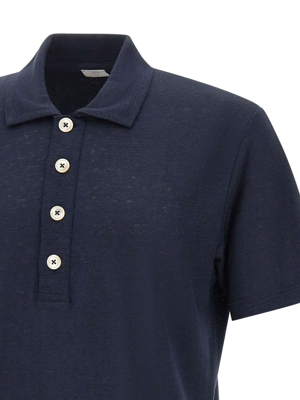 Eleventy Poloshirt met knopen Blauw