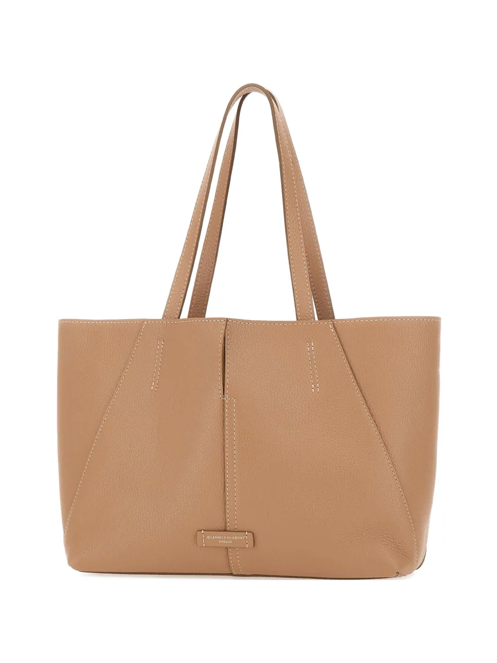 GIANNI CHIARINI Maia logo-patch shoulder bag - Toni neutri