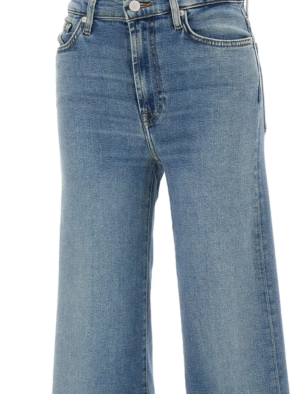 7 For All Mankind Modern Dojo Tailorless jeans met vijf zakken en wijde pijpen Blauw