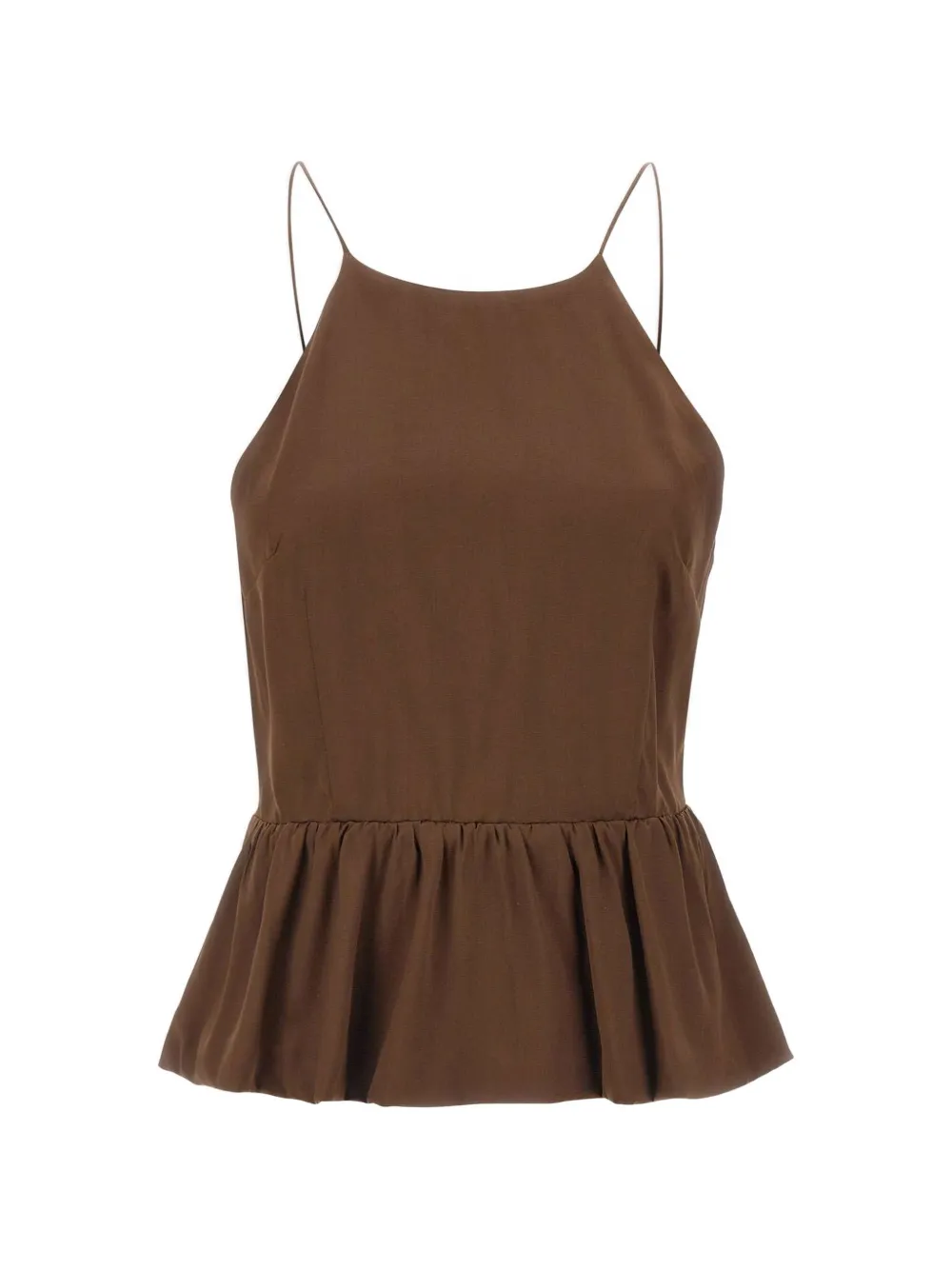 The Garment Cata halterneck peplum top - Marrone