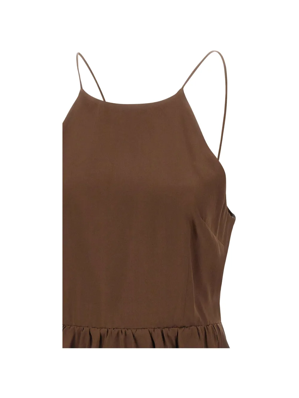 The Garment Cata peplum top met halternek Bruin