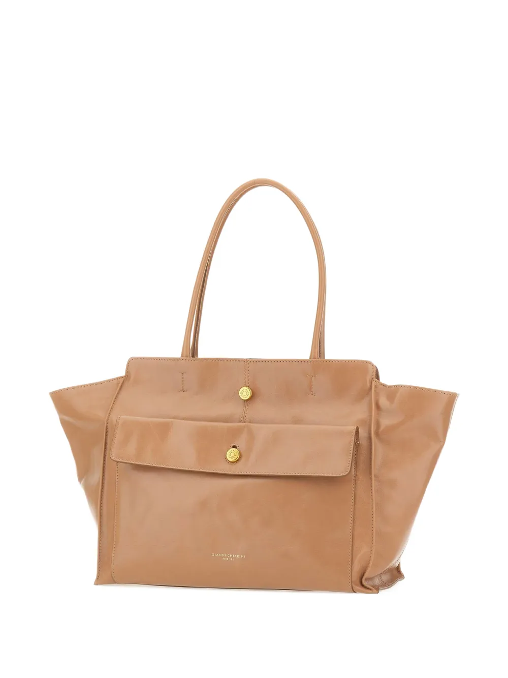 GIANNI CHIARINI Cher flap-pocket tote bag - Toni neutri