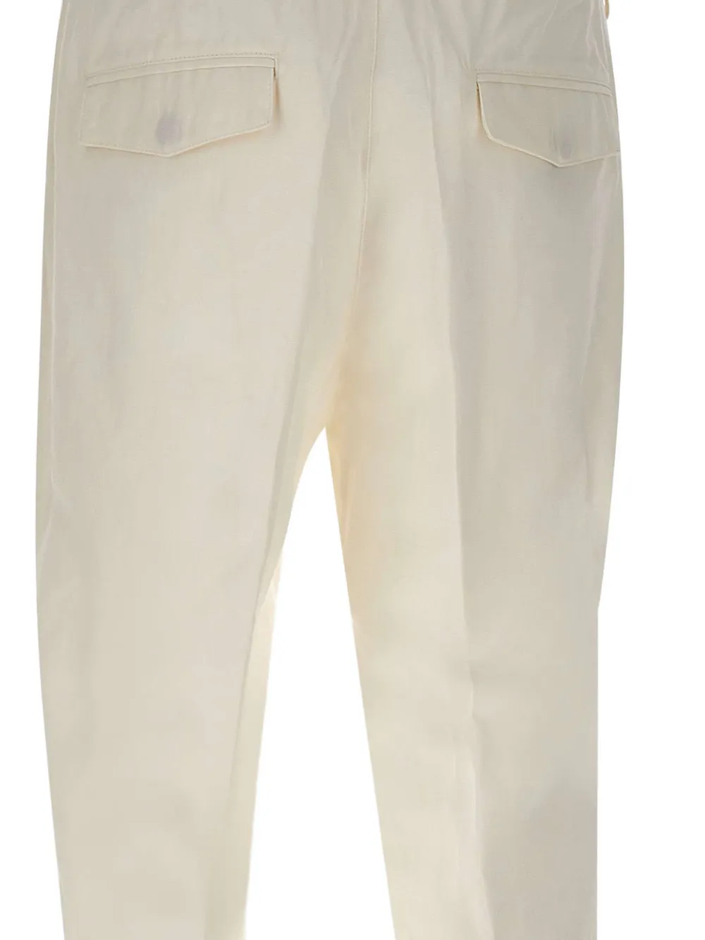 Eleventy Broek met trekkoord en omslag Beige