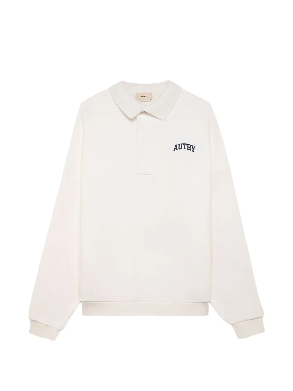Autry long-sleeve logo-detail polo shirt - Bianco