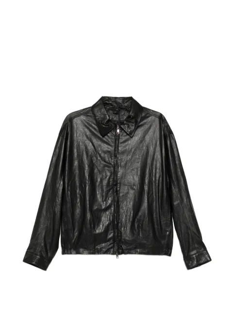 Giorgio Brato leather collared jacket