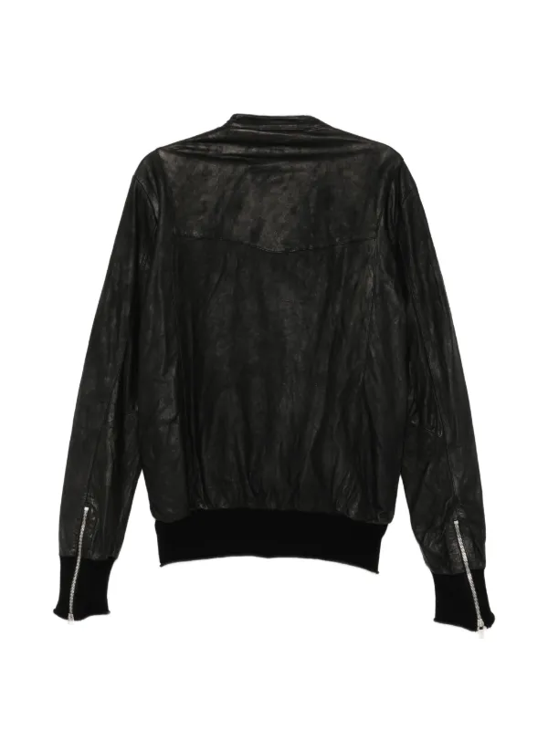 Giorgio Brato スタンドカラー レザージャケット | ブラック | FARFETCH JP