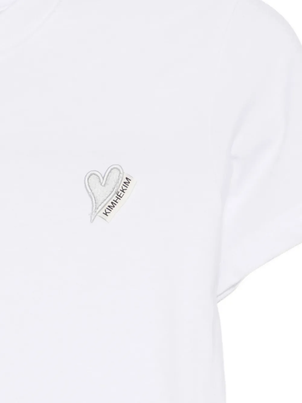  Kimhekim Heart-patch T-shirt - White 