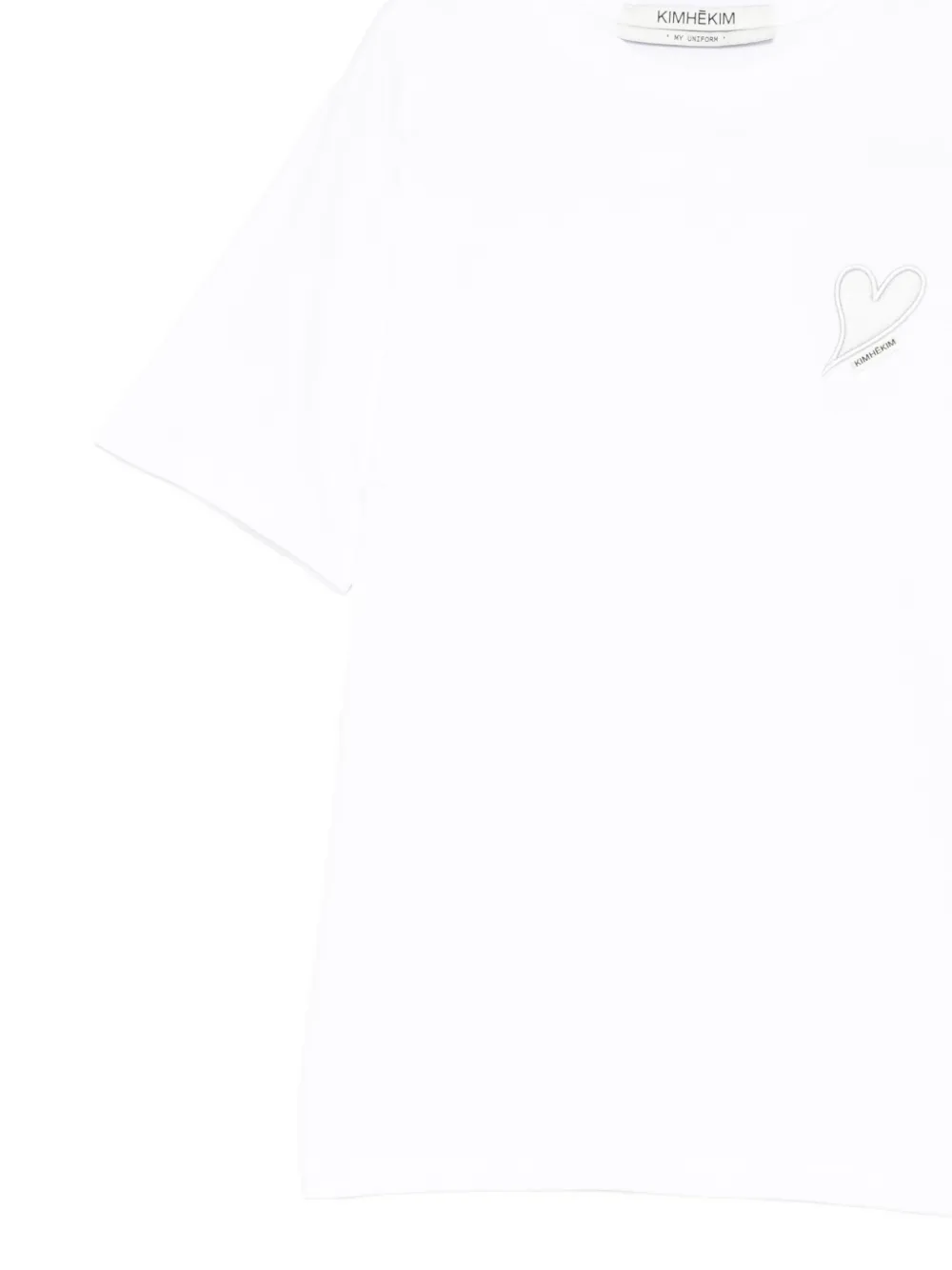 Kimhekim T-shirt met hartpatch Wit