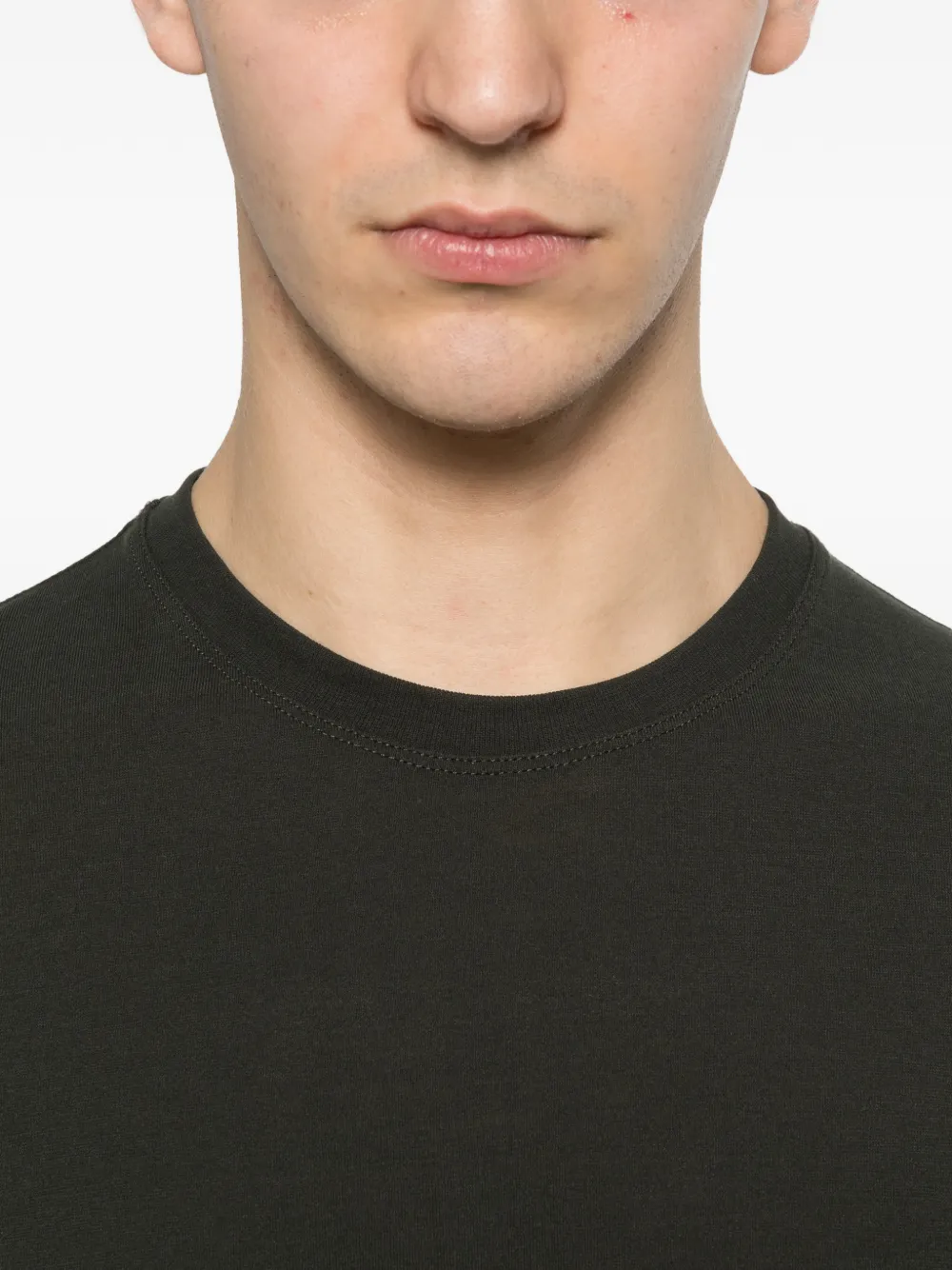 Zanone T-shirt met ronde hals Groen