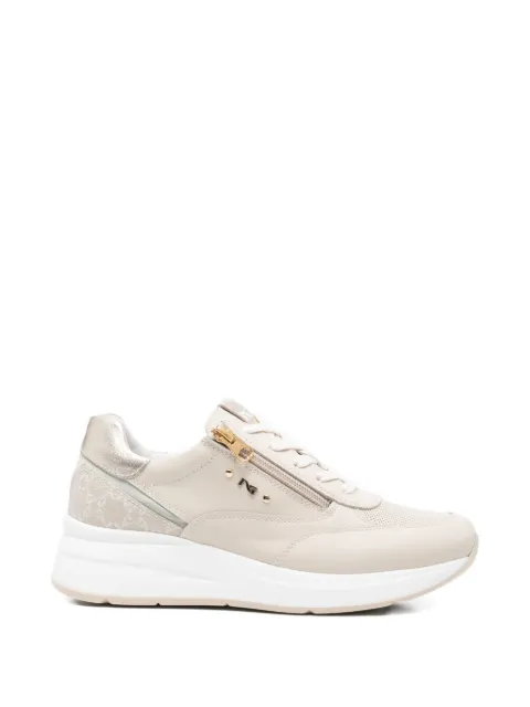 NERO GIARDINI zip leather sneakers