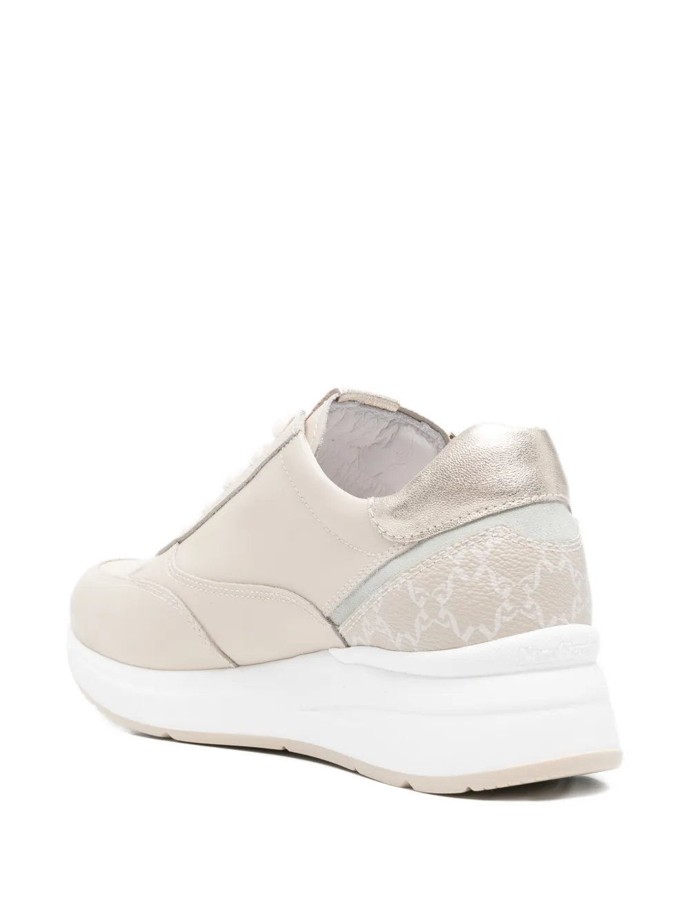 NERO GIARDINI Leren sneakers met rits Beige