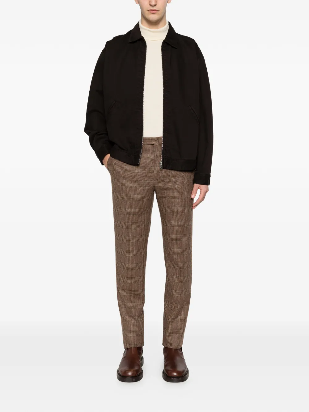 Incotex Geruite broek Bruin