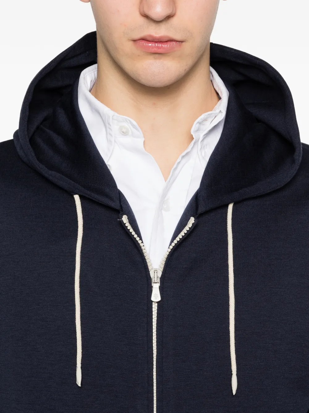 Eleventy Hoodie met rits Blauw