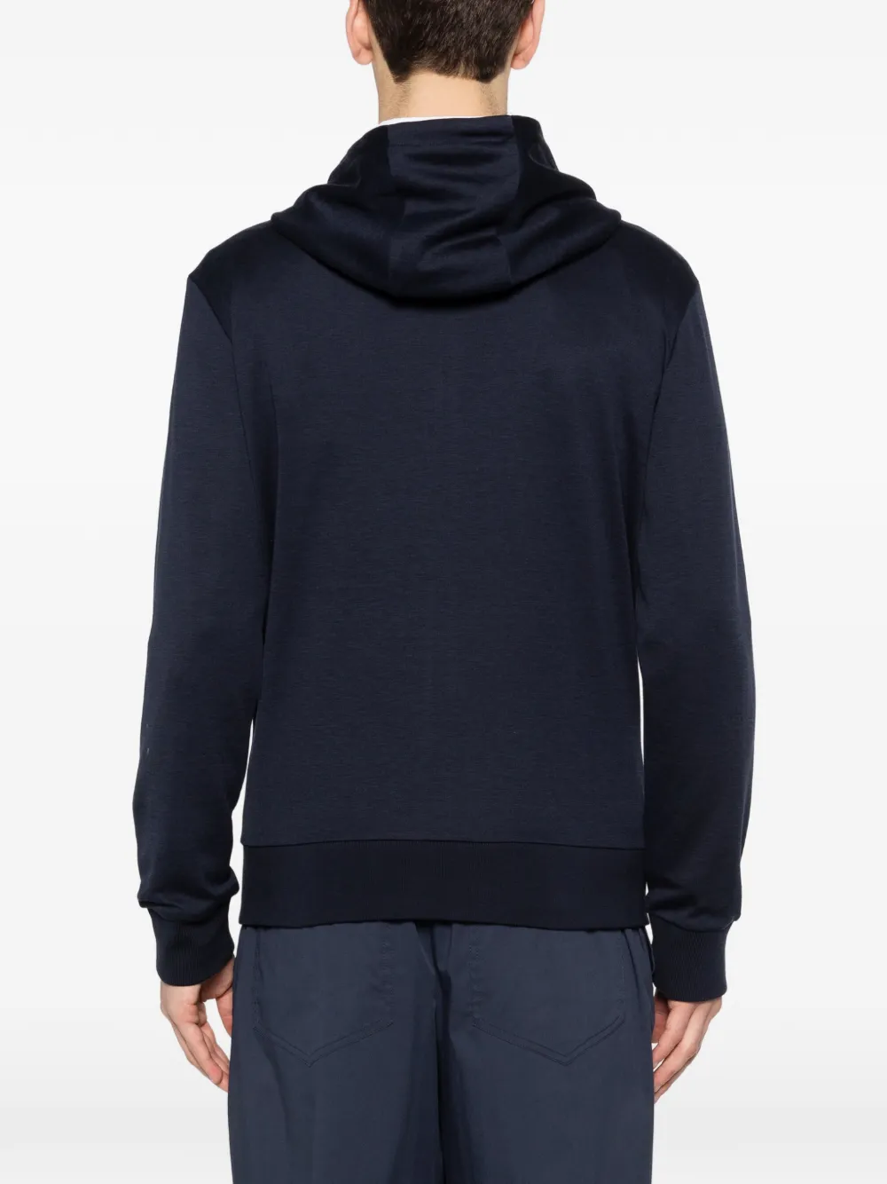 Eleventy Hoodie met rits Blauw