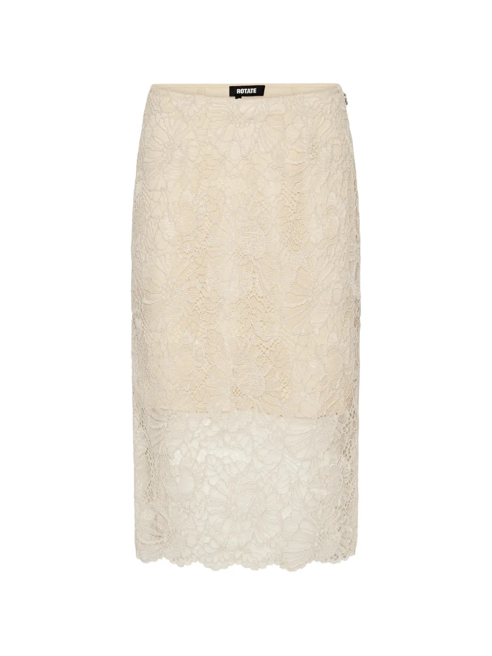 ROTATE BIRGER CHRISTENSEN Gonna midi in pizzo - Toni neutri