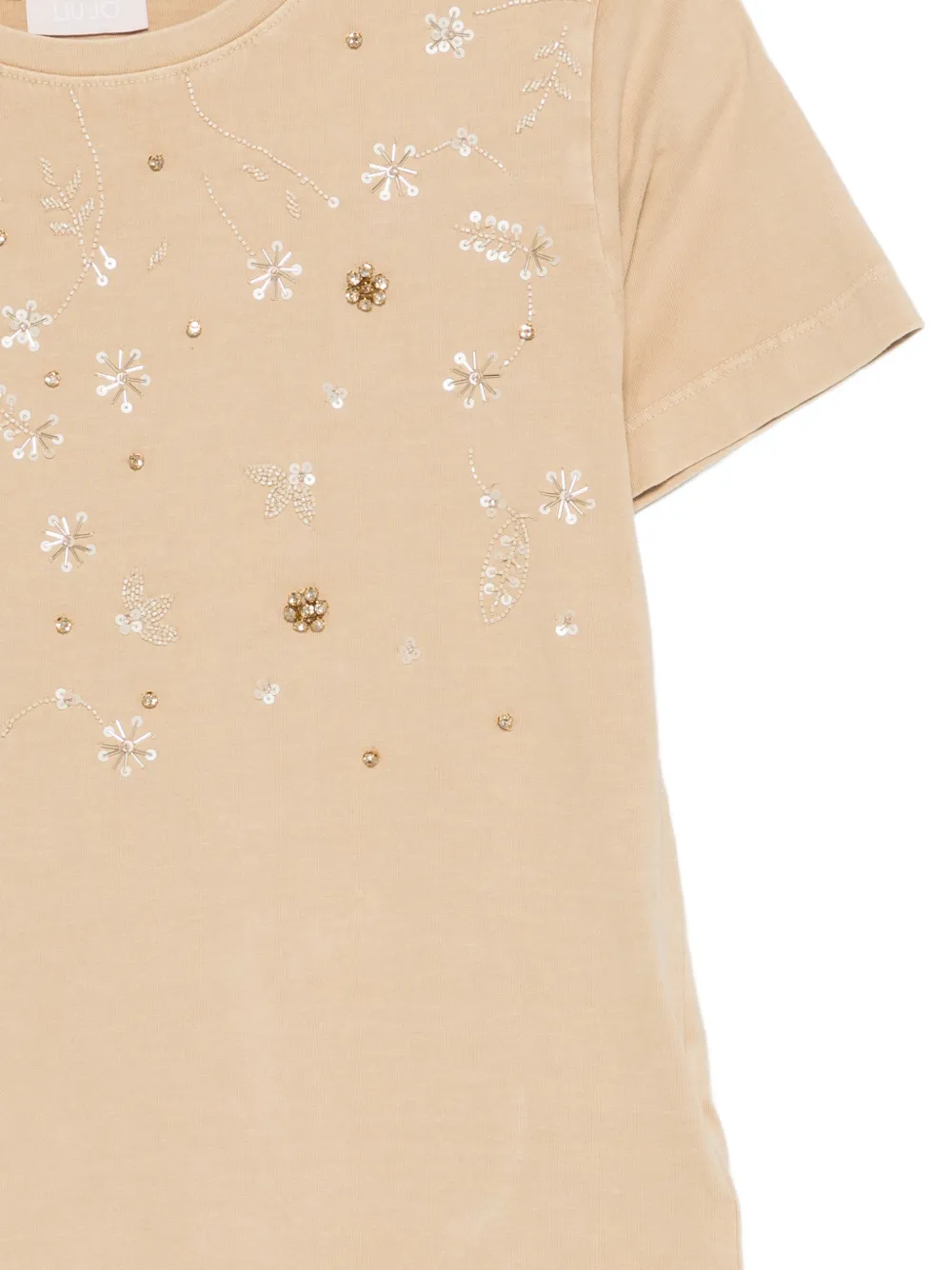 LIU JO T-shirt met borduurwerk Beige