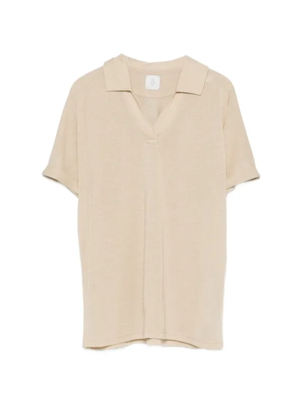 Eleventy Short-sleeve Top in Neutrals