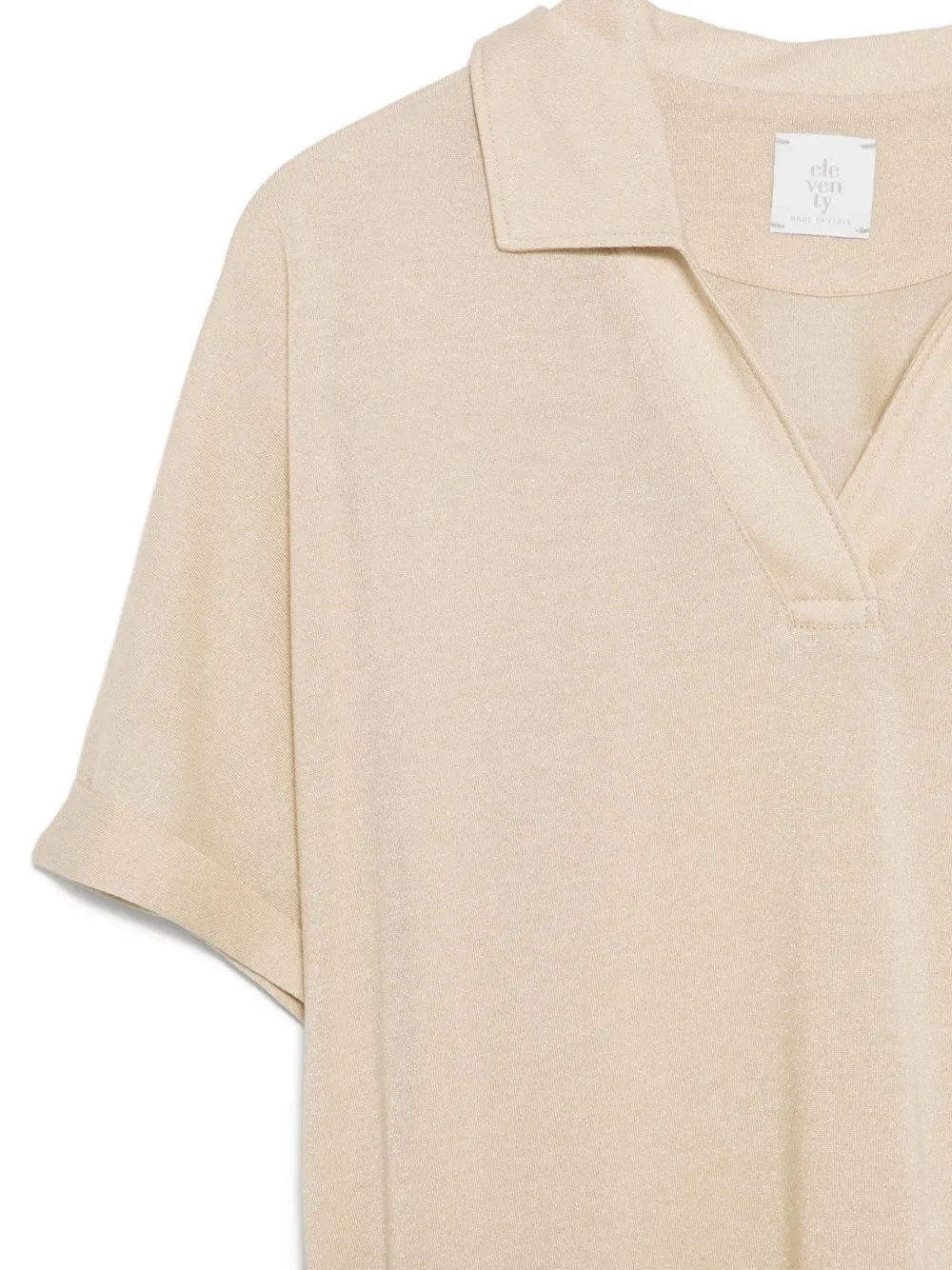 Eleventy Top met korte mouwen Beige