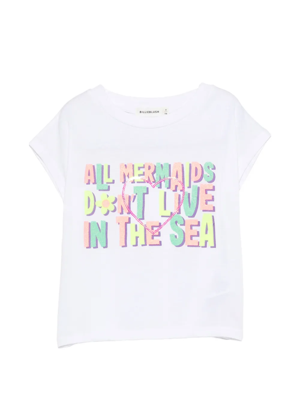 Billieblush sequin graphic T-shirt - Bianco