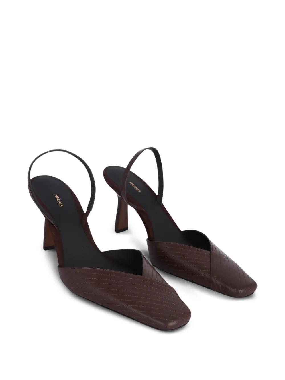 Neous Slingback Heeled Pumps in Brown, view 2
