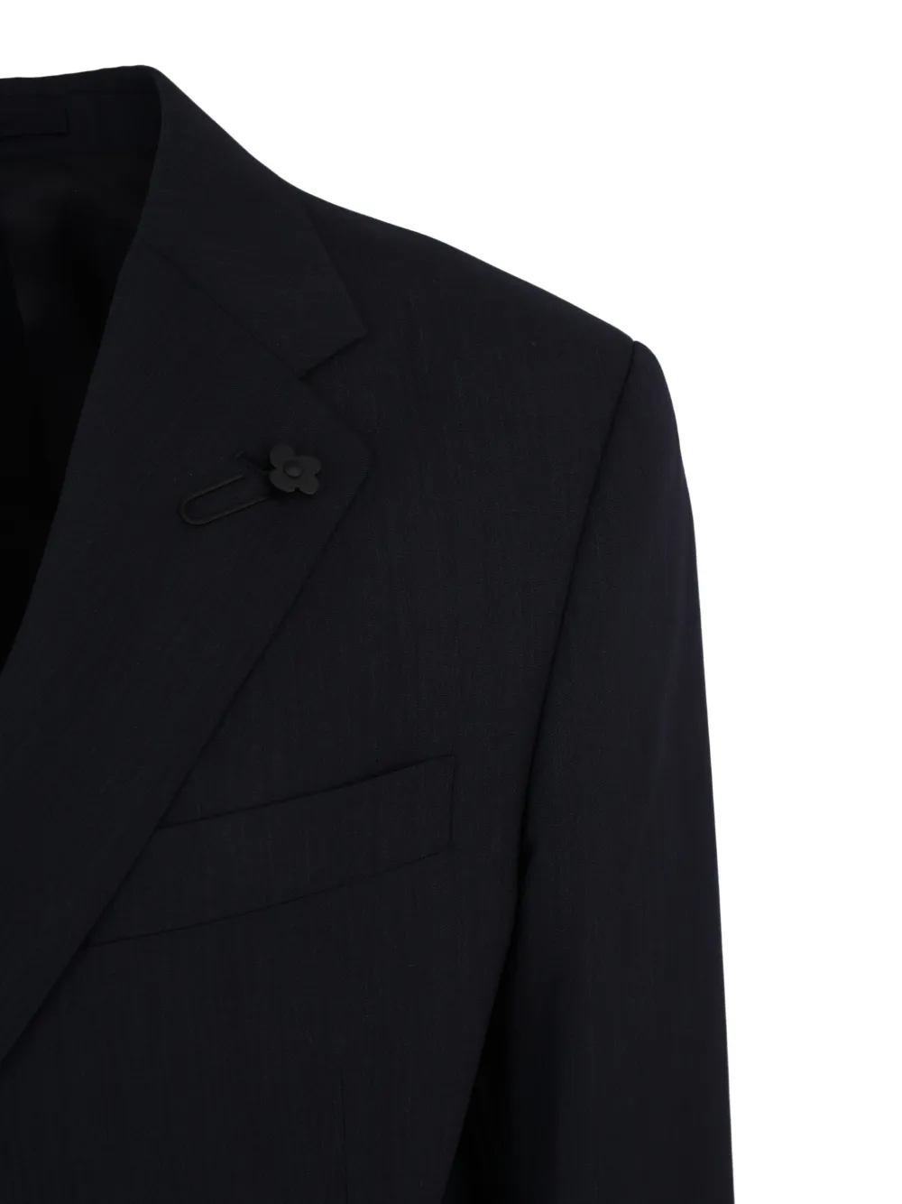 Lardini Tweedelig pak met bloemendetail Blauw