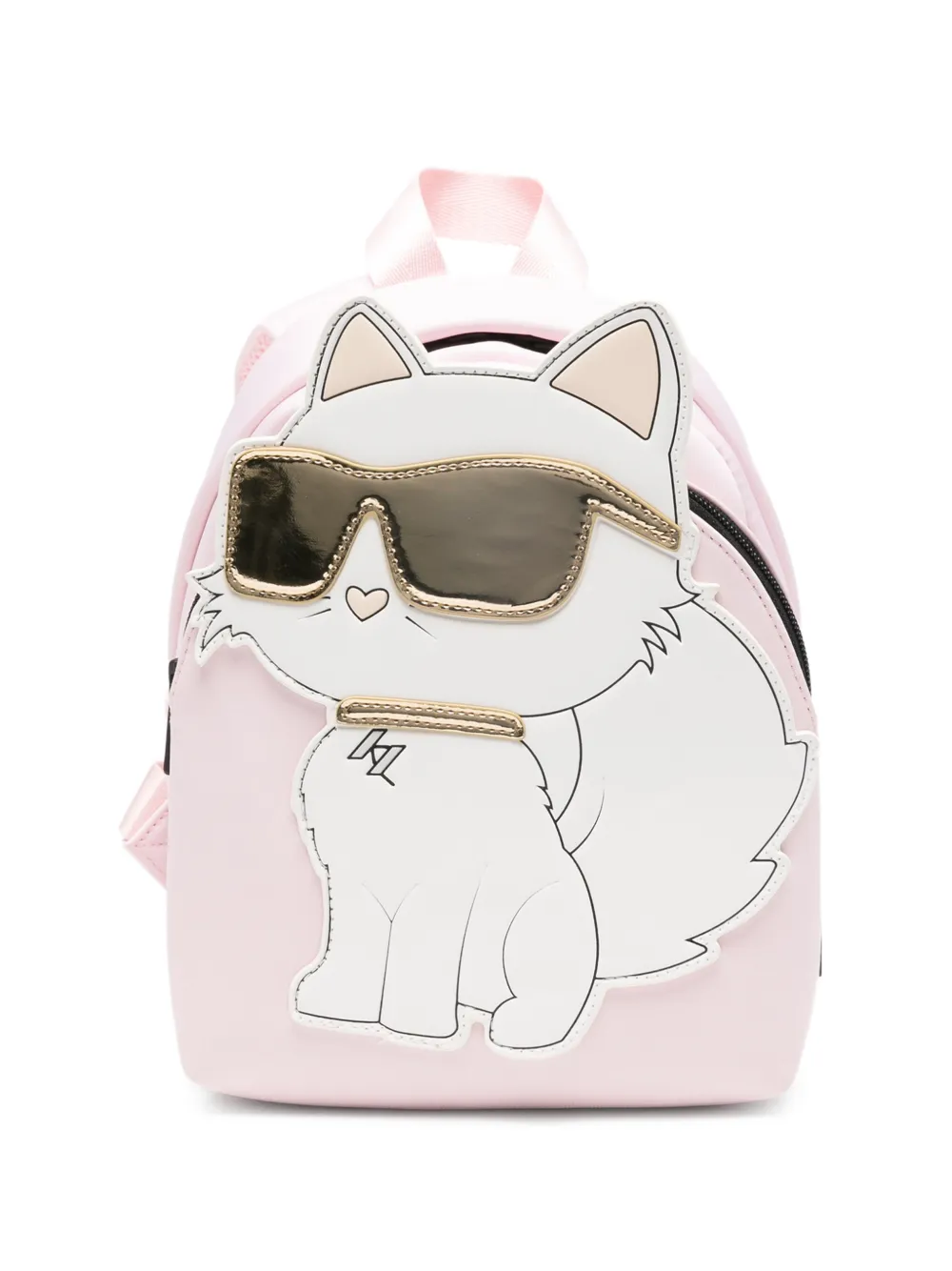Karl Lagerfeld Kids cat appliqué backpack - Rosa
