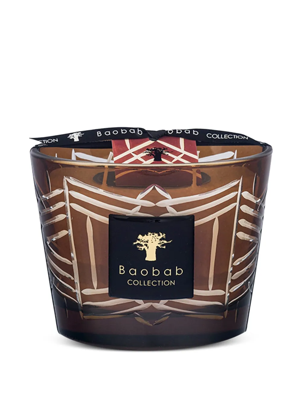 Baobab Collection Fontenay geometric-print candle - Marrone