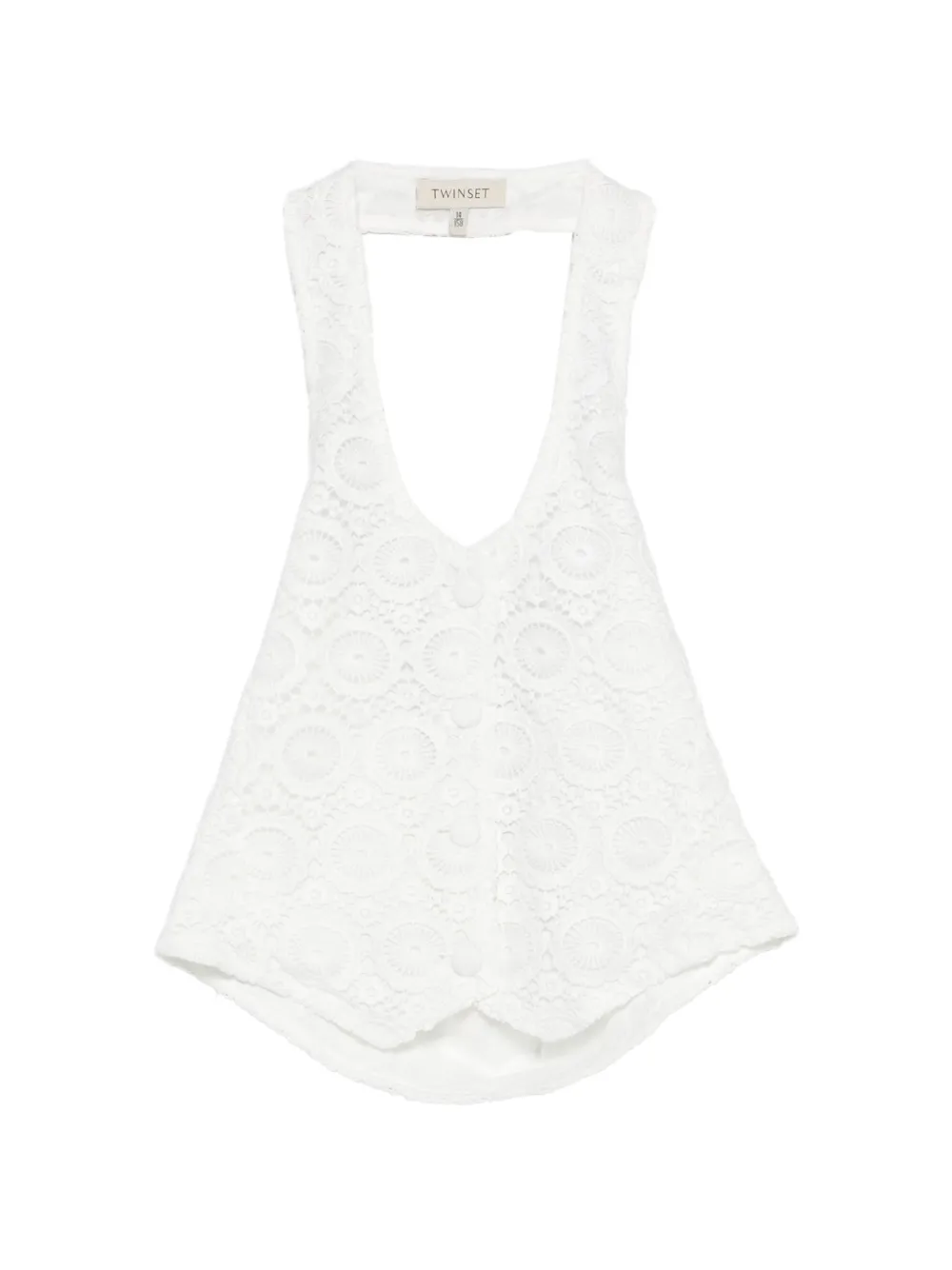 TWINSET Kids crochet button jacket - Bianco