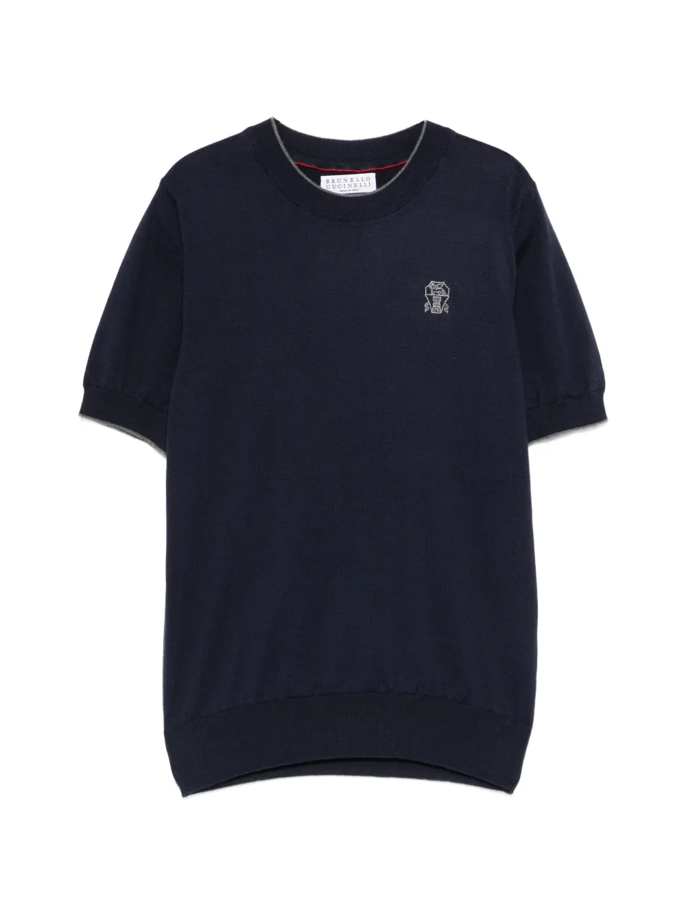 Brunello Cucinelli Kids embroidered short-sleeve T-shirt - Blu