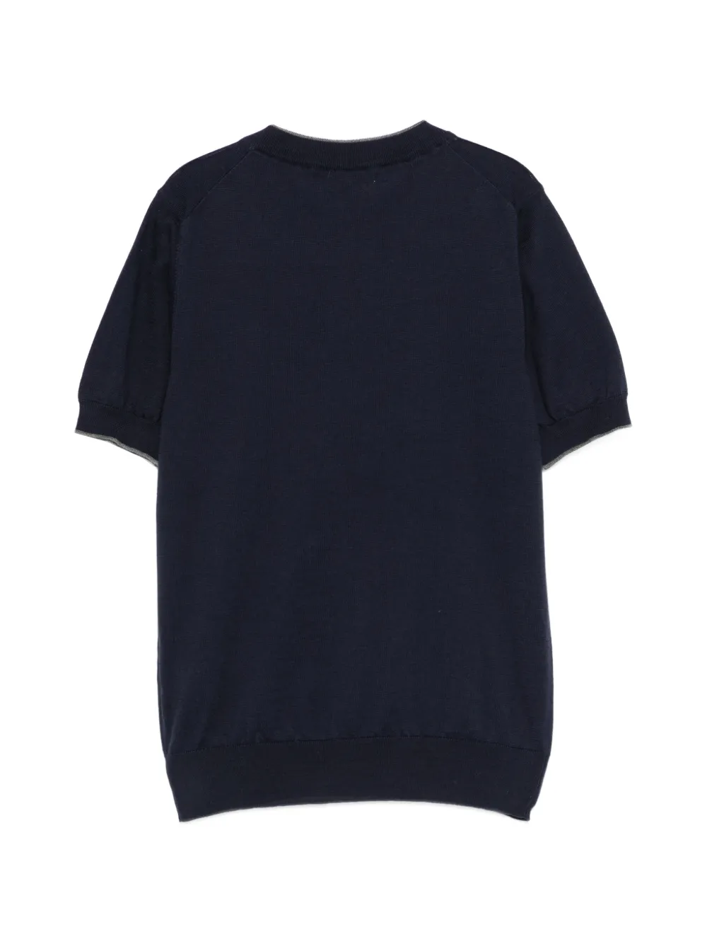 Brunello Cucinelli Kids T-shirt met borduurwerk Blauw