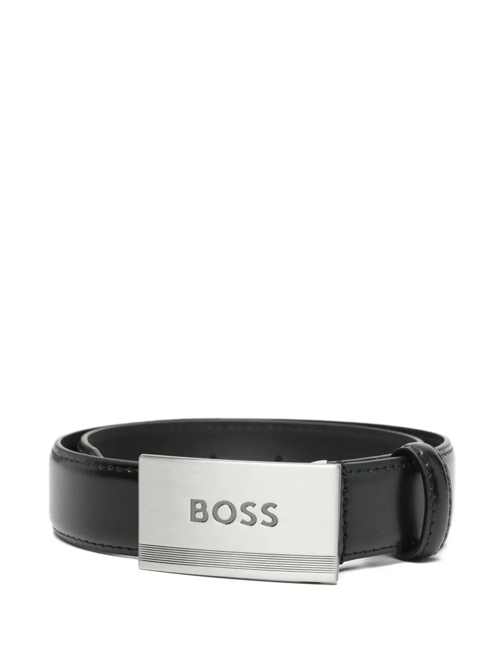 BOSS logo-detail leather belt - Nero