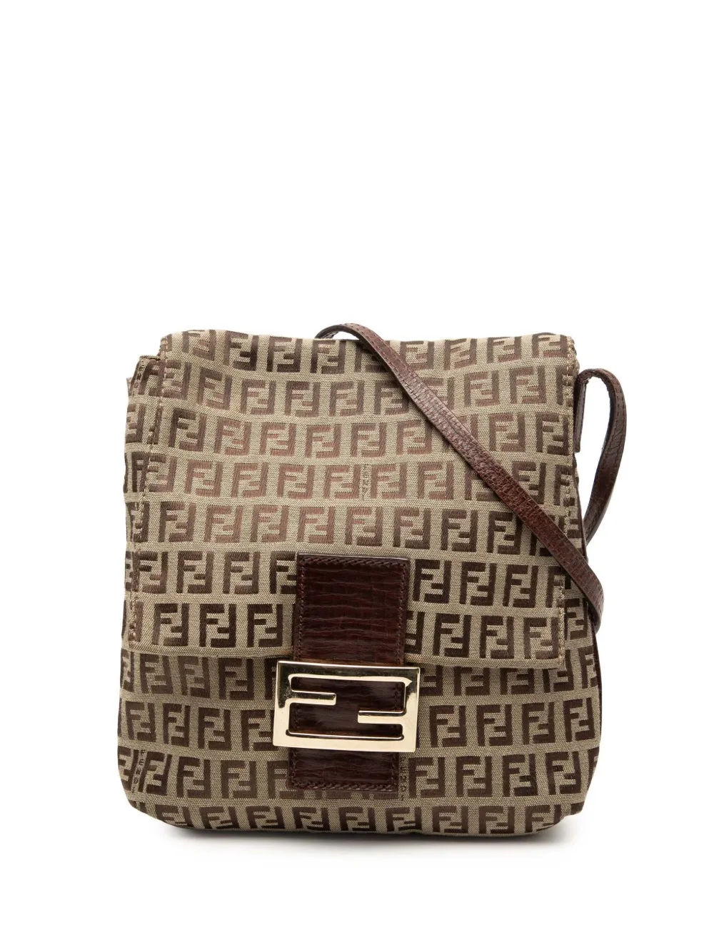 Fendi Pre-Owned Borsa a tracolla in tela con motivo Zucchino 2000-2010 - Marrone
