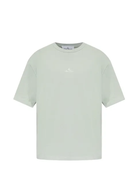 Stone Island crew-neck embroidered T-shirt