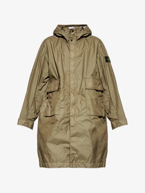 Stone Island 7100001 Membrana 3L TC long hooded parka with water-resistant membrane