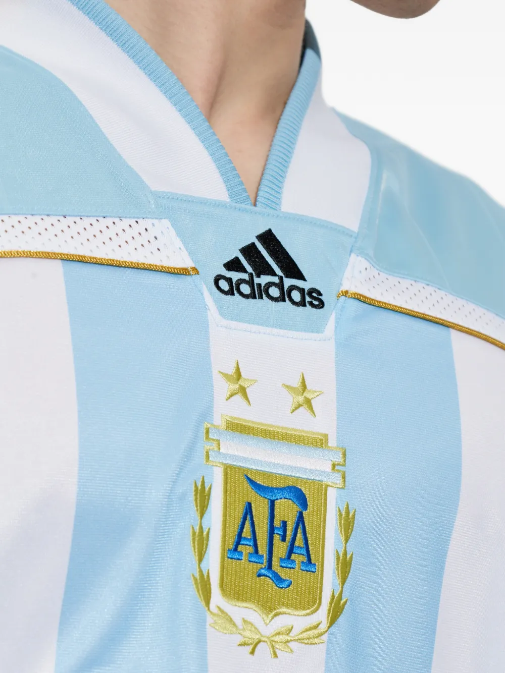 adidas T-shirt met V-hals Blauw