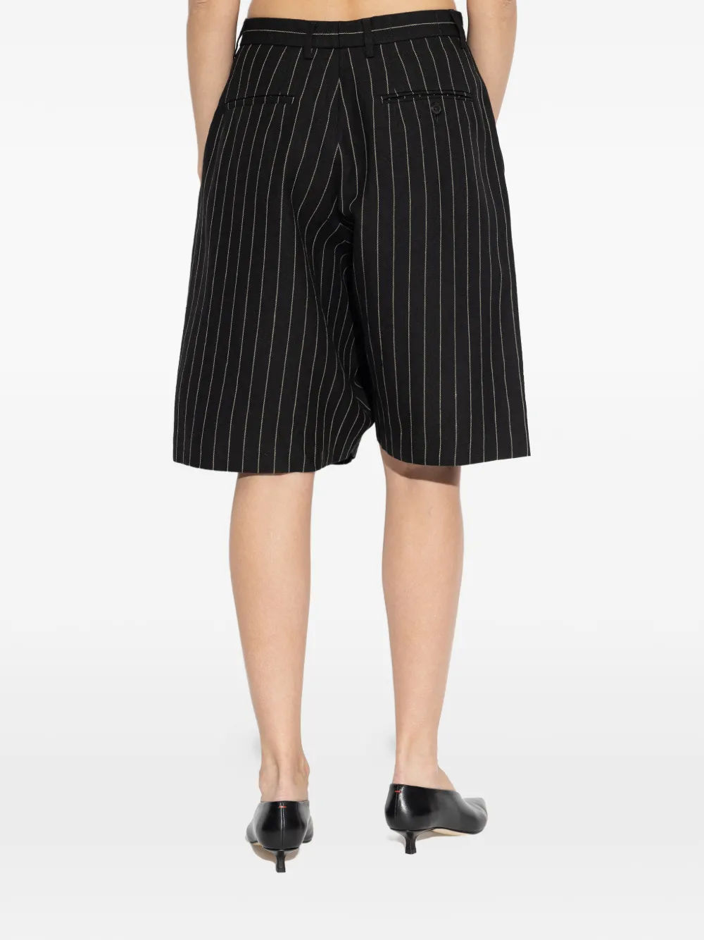 R13 Bermuda shorts met krijtstreep Zwart