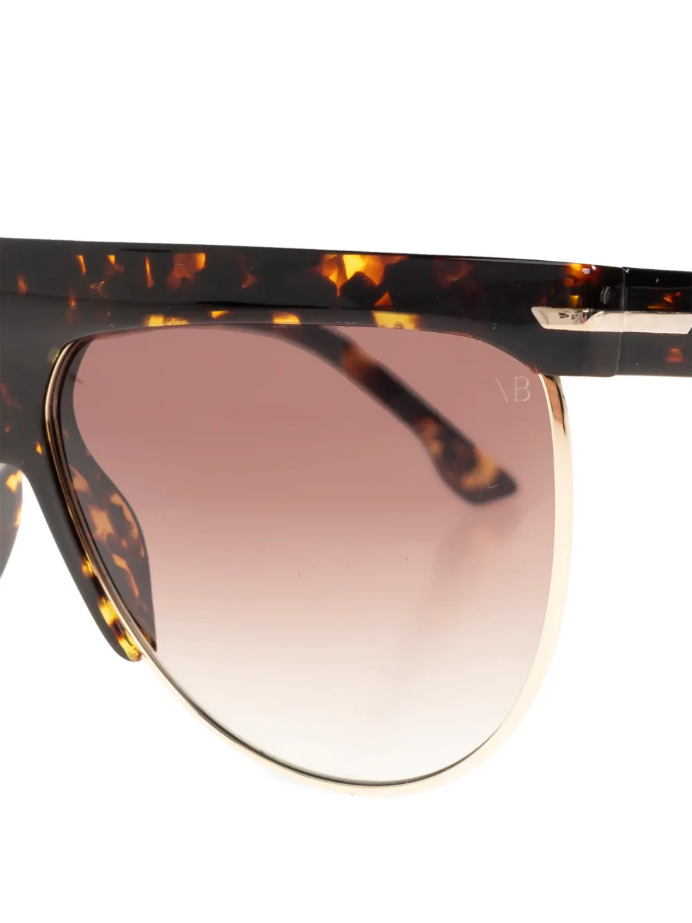  Victoria Beckham Eyewear Browline-frame Sunglasses - Brown 