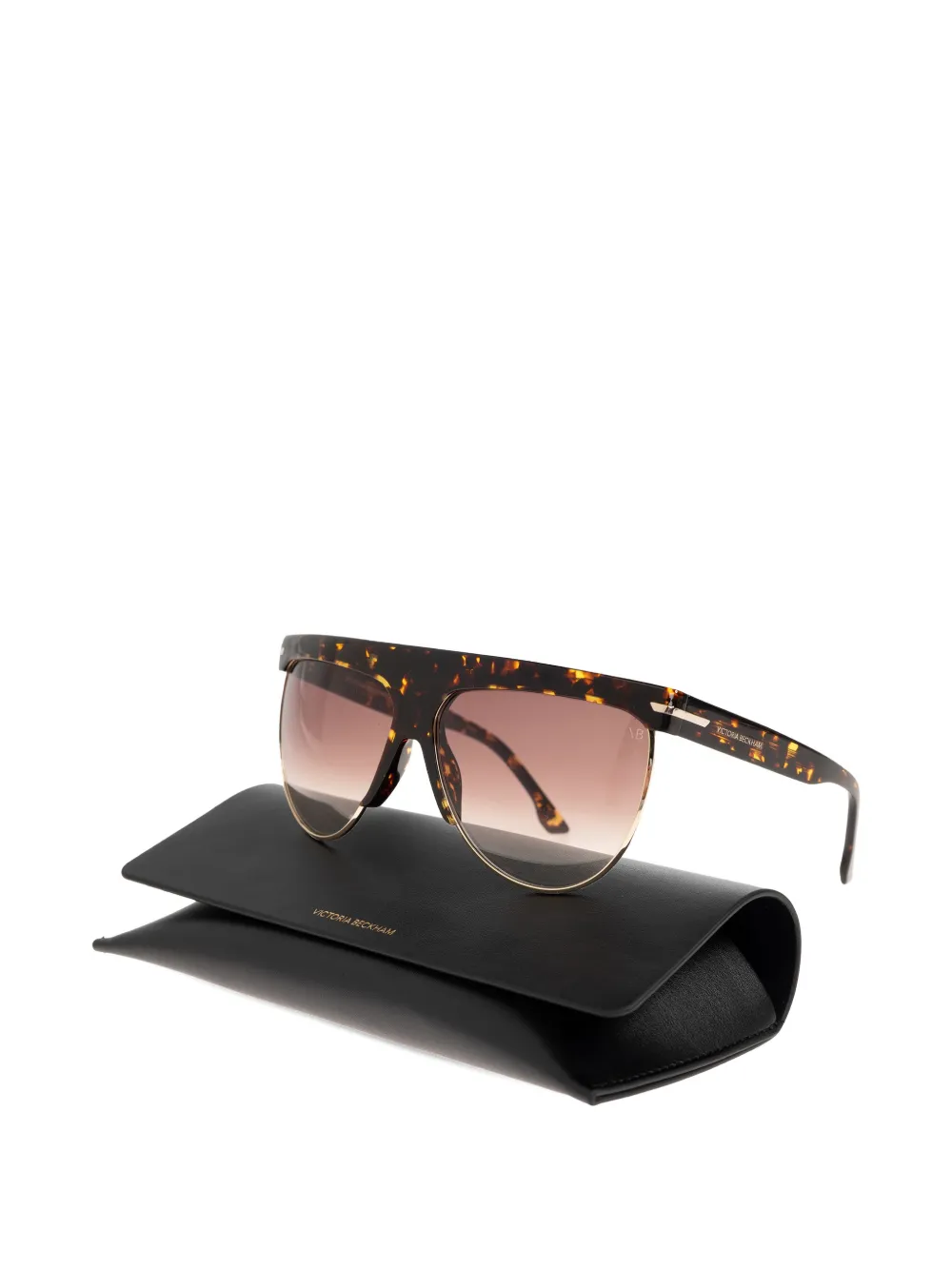  Victoria Beckham Eyewear Browline-frame Sunglasses - Brown 