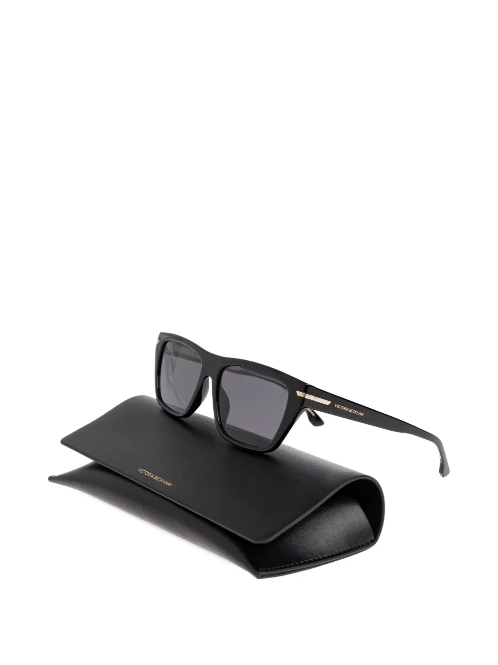 Victoria Beckham Eyewear Zonnebril met rechthoekig montuur Zwart