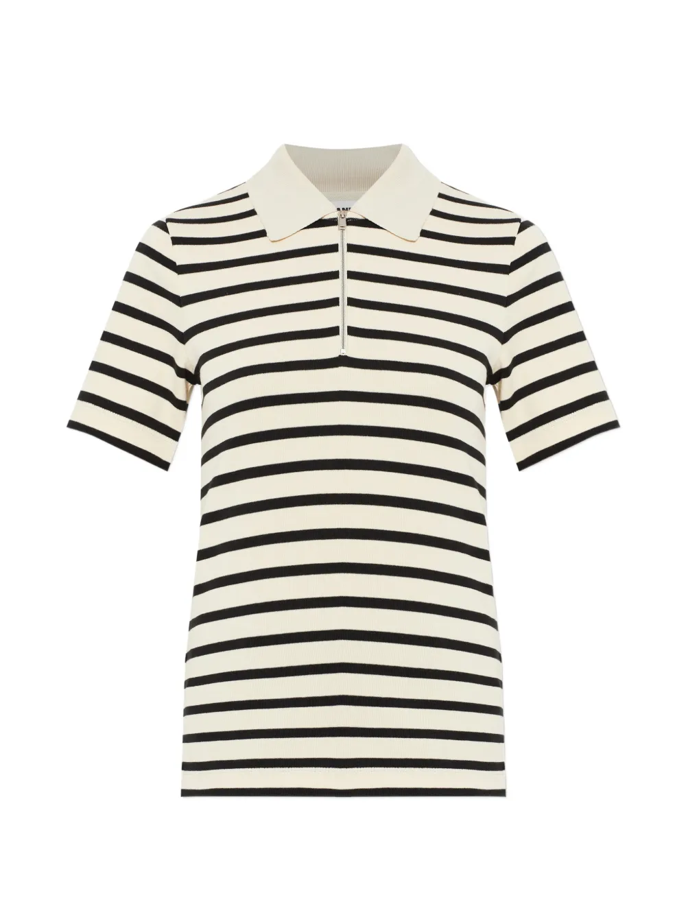JIL SANDER+ striped zip-up polo top - Toni neutri