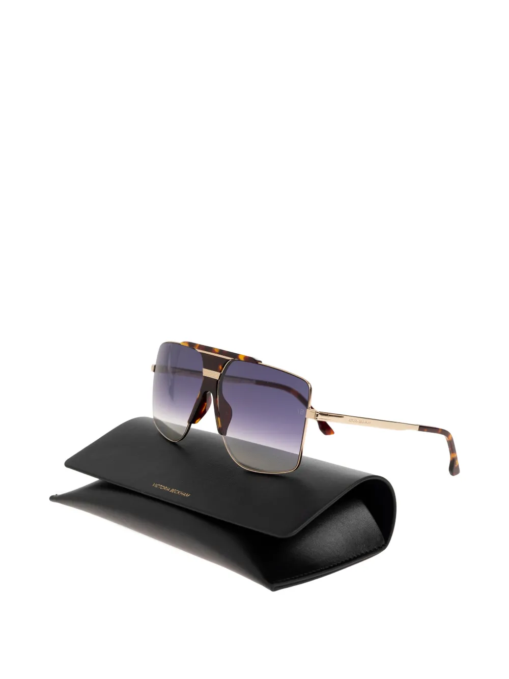 Victoria Beckham Eyewear Zonnebril met schildpadschild-design Bruin