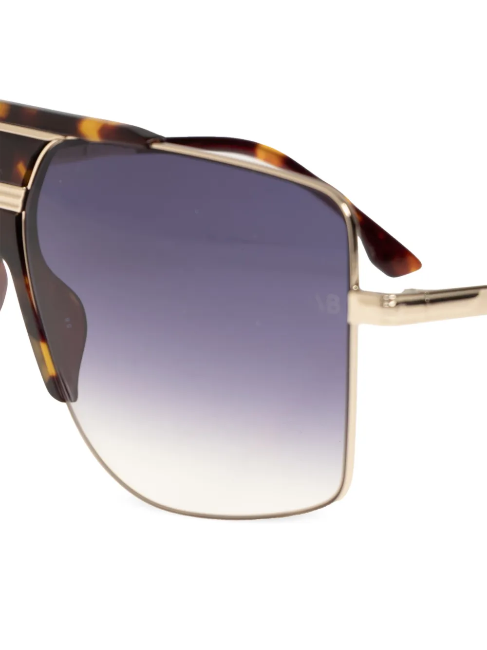 Victoria Beckham Eyewear Zonnebril met schildpadschild-design Bruin