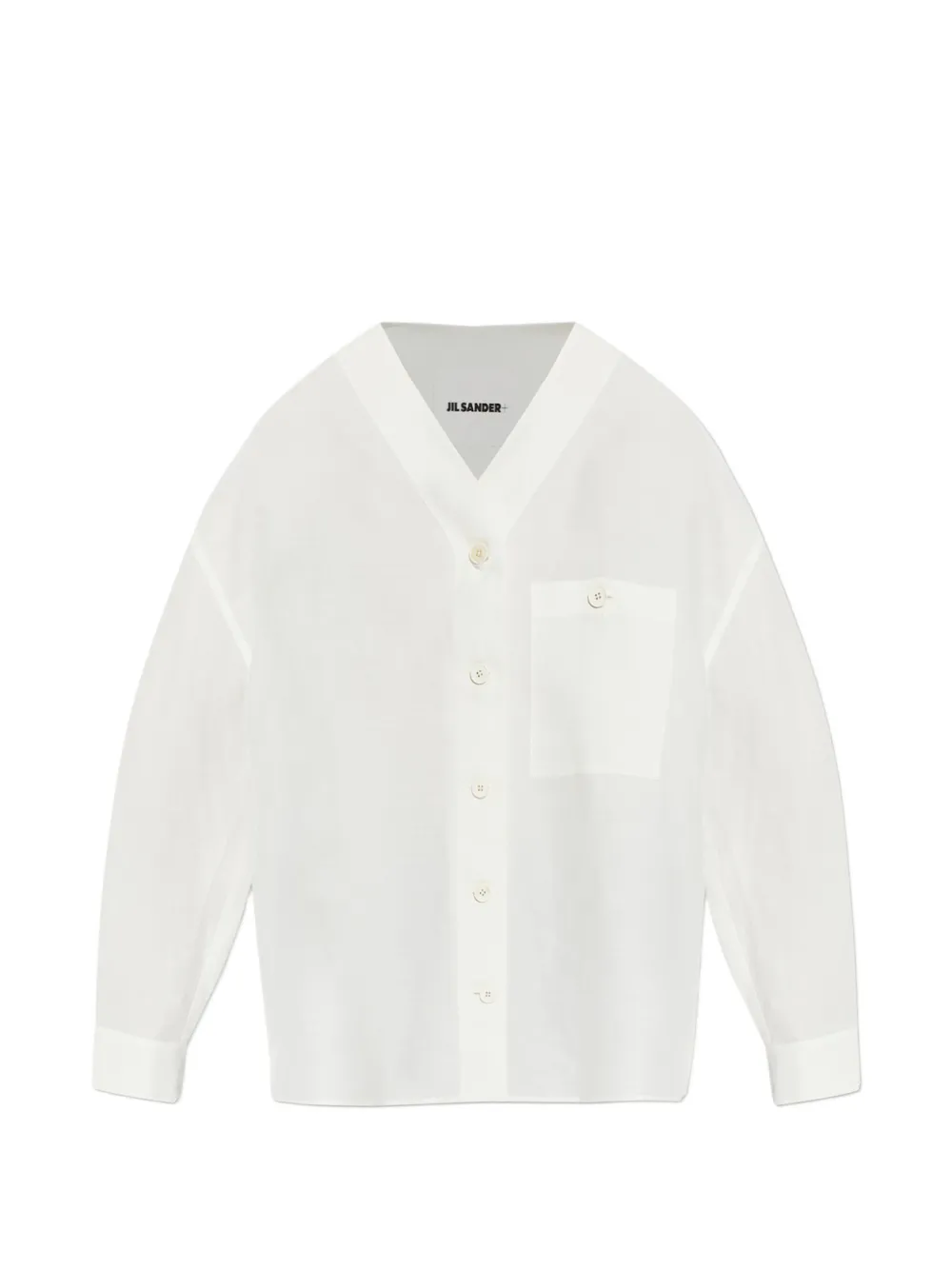 JIL SANDER+ buttoned linen shirt - Bianco