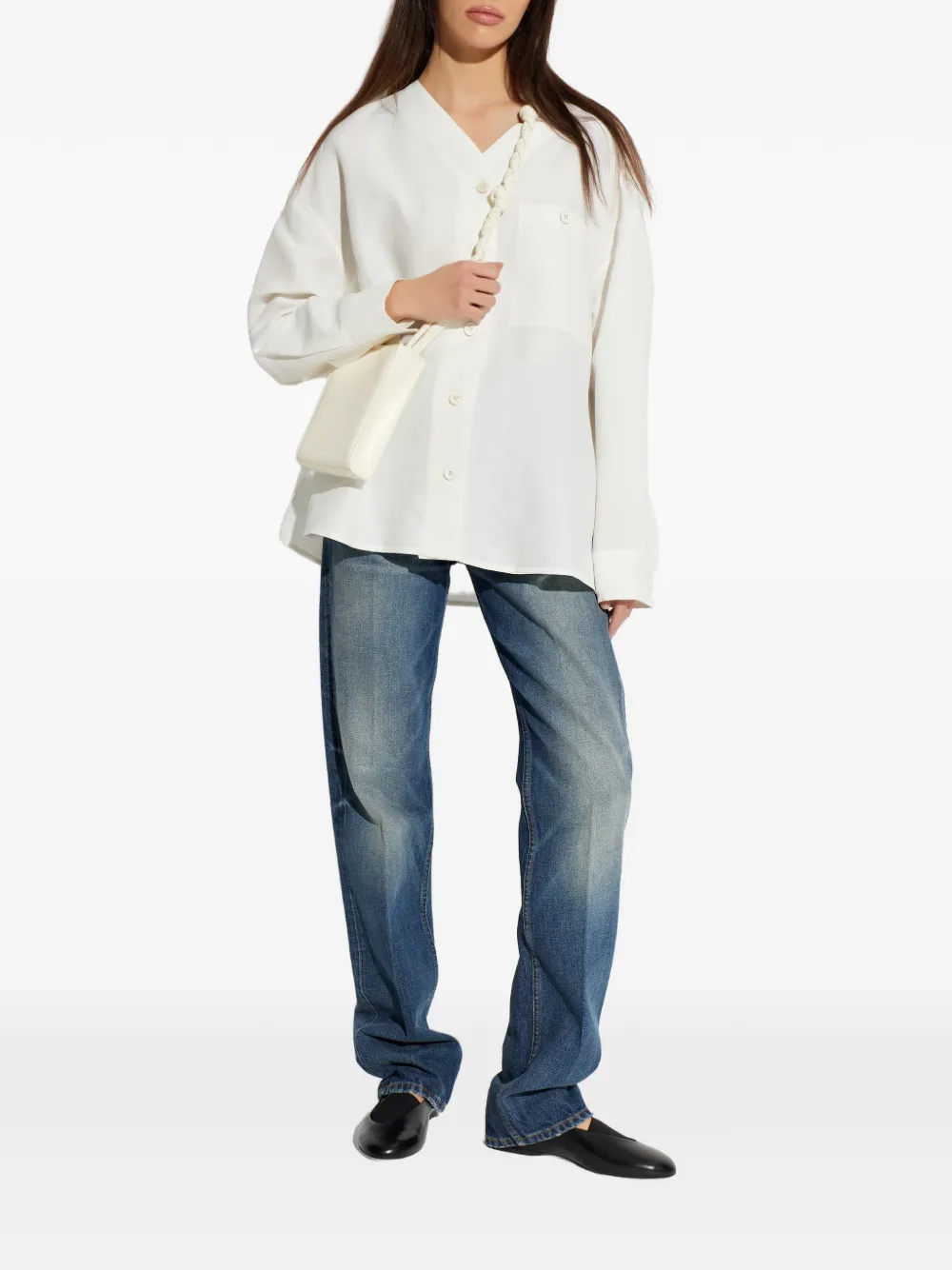 JIL SANDER+ Linnen blouse Wit