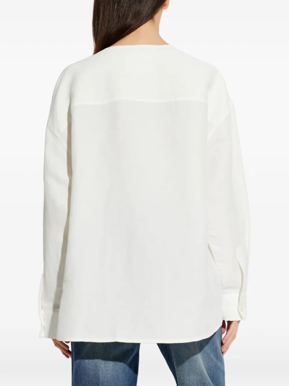JIL SANDER+ Linnen blouse Wit