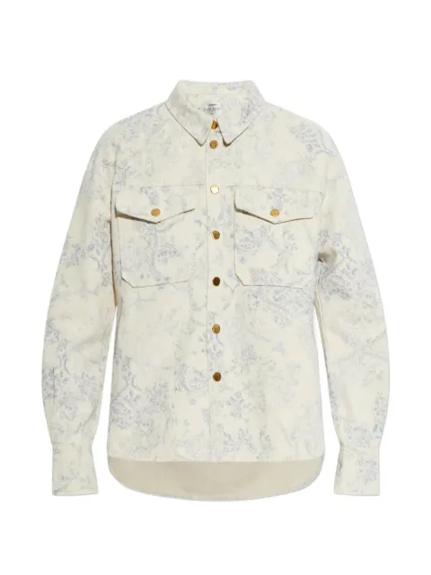 Forte Forte floral-print front-pockets shirt