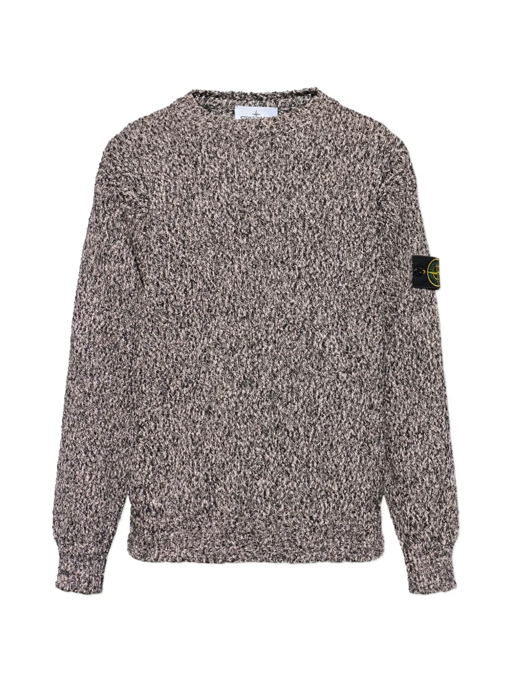 Stone Island logo-patch crew-neck sweater - Toni neutri